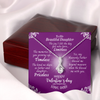 To My Daughter - Ribbon Shaped Necklace With Valentine's Day Message Card - Priceless