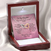 Load image into Gallery viewer, Daughter From Dad Two Heart Necklace-Mahogany Box-Open