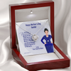 Love Knot Necklace To Auntie For Mother's Day Gift, Phenomenal Woman Jewelry Message Card