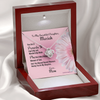 Load image into Gallery viewer, Personalized Message To Daughter With Love Knot Necklace - Phenomenal Pink Flower Card