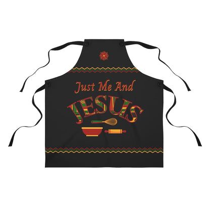 Just Me And Jesus Kente Cooking Apron