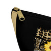 Love Leopard Print and Sunflower Accessory Pouch and Cosmetic Bag