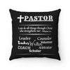 Load image into Gallery viewer, Pastor&#39;s Roles Spun Polyester Square Throw Pillow