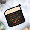Load image into Gallery viewer, Black Kente Just Me And Jesus Christmas Pot Holder With Pocket