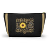 Load image into Gallery viewer, Love Leopard Print and Sunflower Accessory Pouch and Cosmetic Bag