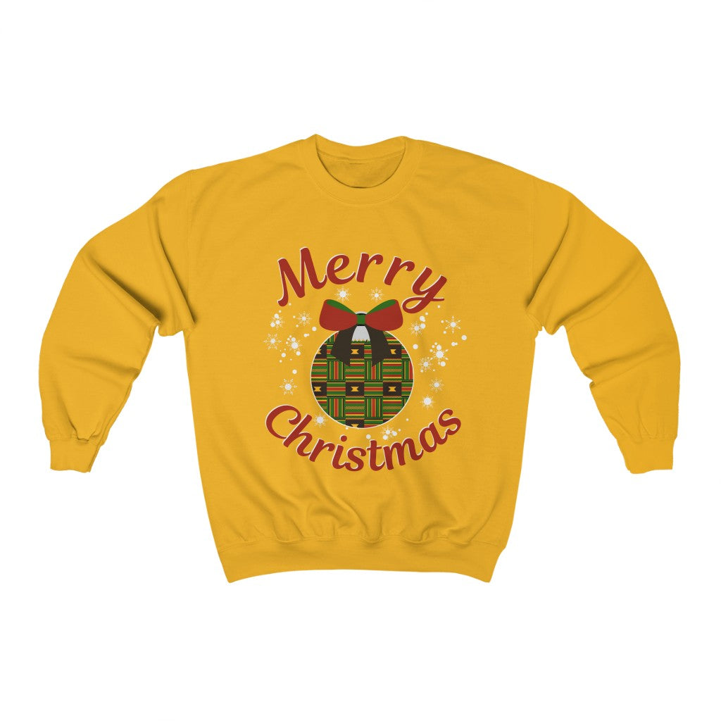 Merry Christmas African Kente Cloth Pattern Sweatshirt
