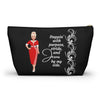 Load image into Gallery viewer, Steppin&#39; With Purpose, Stride And Jesus Cosmetic Pouch or Accessory Bag